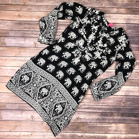Raj Dresses & Skirts - Gorgeous Embroidered Elephant Tunic Dress Medium